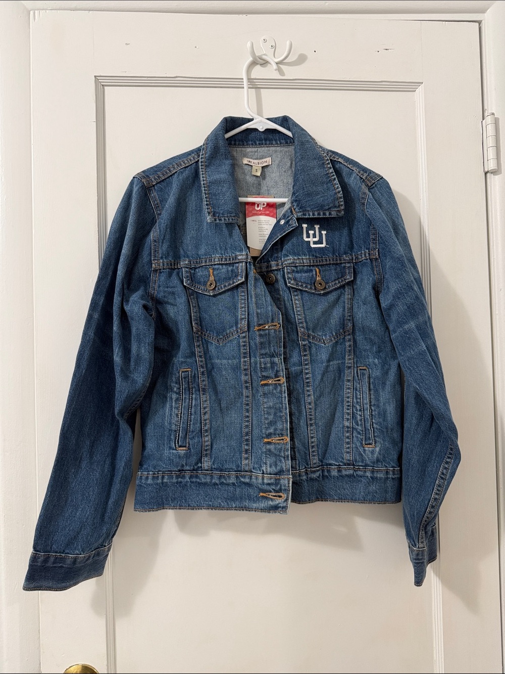 Albion Blue Denim Jacket with University of Utah logo